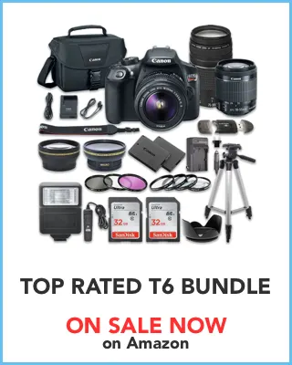 Canon T6 Bundle deal on Amazon